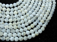 Blue Chalcedony Beads, Blue Lace Agate Beads, Round, 6mm-RainbowBeads