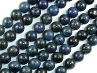 Dumortierite, 10mm Round Beads-RainbowBeads