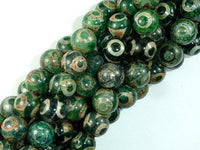 Tibetan Agate Beads, 10mm Round Beads-RainbowBeads