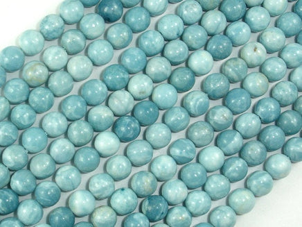 Larimar Quartz, 6mm Round Beads-RainbowBeads