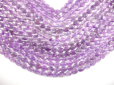 Amethyst, Light Purple, 8x10mm Oval Beads-RainbowBeads