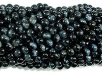 Blue Tiger Eye, 4.5mm Round Beads-RainbowBeads