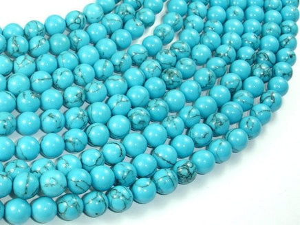 Howlite Turquoise Beads, 8mm Round Beads-RainbowBeads