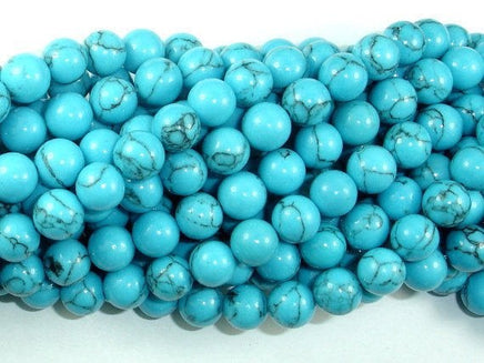 Howlite Turquoise Beads, 8mm Round Beads-RainbowBeads