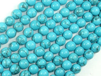 Howlite Turquoise Beads, 8mm Round Beads-RainbowBeads