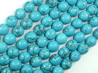 Howlite Turquoise Beads, 10mm Round Beads-RainbowBeads