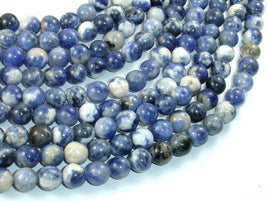 Sodalite Beads, 8mm Round Beads-RainbowBeads
