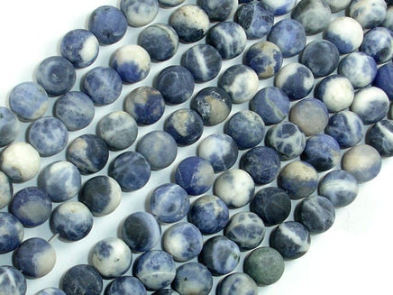Matte Sodalite Beads, 8mm, Round Beads-RainbowBeads