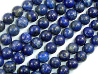 Natural Lapis Lazuli, Blue 10mm Round Beads-RainbowBeads