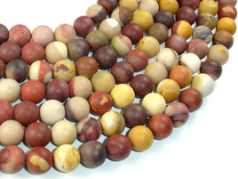Matte Mookaite Beads, 10mm Round Beads-RainbowBeads