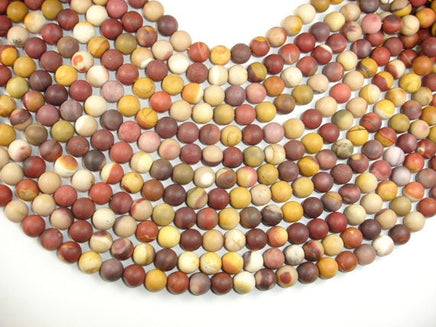 Matte Mookaite Beads, 10mm Round Beads-RainbowBeads