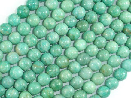 African Amazonite Beads, 7mm Round-RainbowBeads