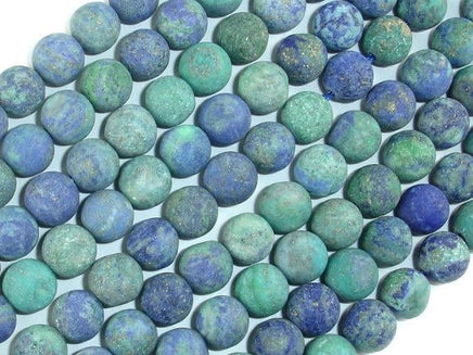 Matte Azurite Malachite Beads, 8mm Round Beads-RainbowBeads