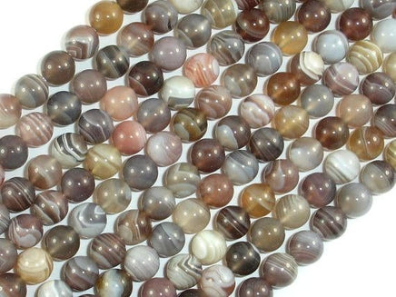 Botswana Agate Beads, 6mm Round Beads-RainbowBeads