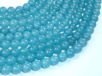 Blue Sponge Quartz Beads, 8mm Round Beads-RainbowBeads