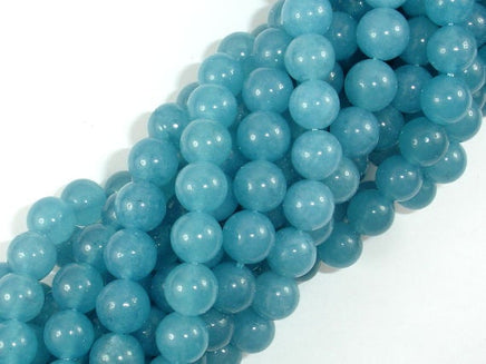 Blue Sponge Quartz Beads, 8mm Round Beads-RainbowBeads