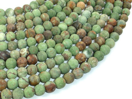 Matte Green Opal Beads, 6mm Round Beads-RainbowBeads