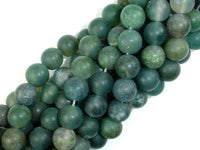 Matte Moss Agate Beads, 8mm Round Beads-RainbowBeads