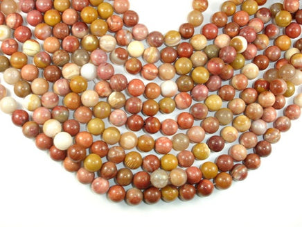 Petrified Wood, 10mm Round Beads-RainbowBeads