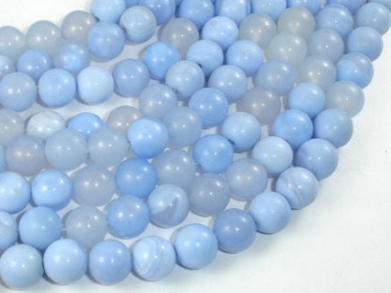 Light Blue Agate Beads, 10mm Round Beads-RainbowBeads