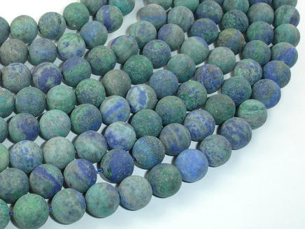 Matte Azurite Malachite Beads, 10mm Round Beads-RainbowBeads