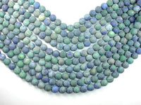 Matte Azurite Malachite Beads, 10mm Round Beads-RainbowBeads