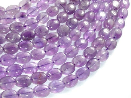 Amethyst, Light Purple, 8x10mm Oval Beads-RainbowBeads
