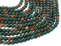 Indian Bloodstone Beads, 6mm Round Beads-RainbowBeads