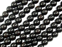 Black Sandalwood Beads, 8mm (8.5mm) Round Beads-RainbowBeads