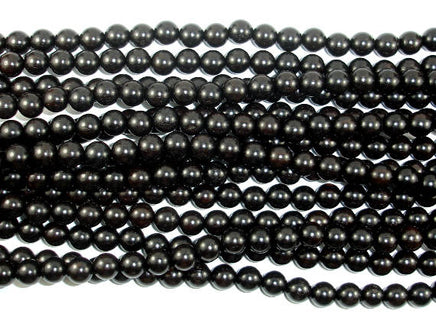 Black Sandalwood Beads, 8mm (8.5mm) Round Beads-RainbowBeads