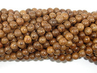 Wenge Wood Beads, 6mm(6.3mm) Round Beads, 25 Inch-RainbowBeads
