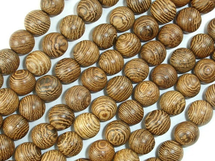 Wenge Wood Beads, 8mm Round Beads, 34 Inch-RainbowBeads