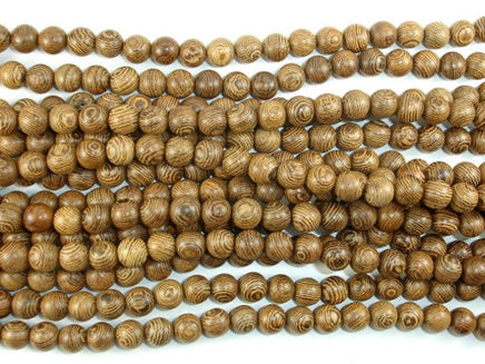 Wenge Wood Beads, 8mm Round Beads, 34 Inch-RainbowBeads
