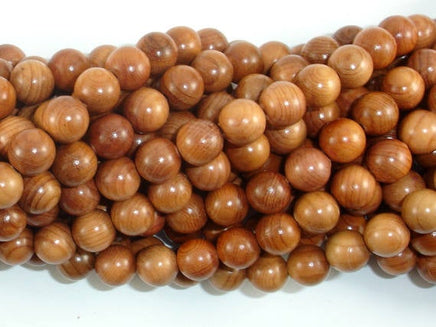 Taxus Chinensis Wood Beads, 8mm Round Beads-RainbowBeads