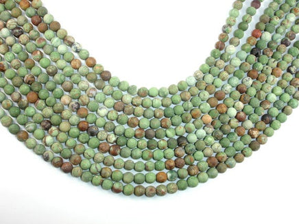 Matte Green Opal Beads, 6mm Round Beads-RainbowBeads