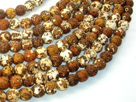 Matte Antique Agate Beads, 8mm Round Beads-RainbowBeads