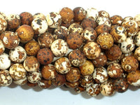 Matte Antique Agate Beads, 8mm Round Beads-RainbowBeads