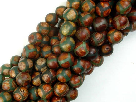 Tibetan Agate Beads, 8mm Round Beads-RainbowBeads