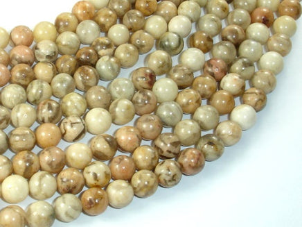 Feldspath Beads, Tiger Jasper Beads, 8mm Round Beads-RainbowBeads