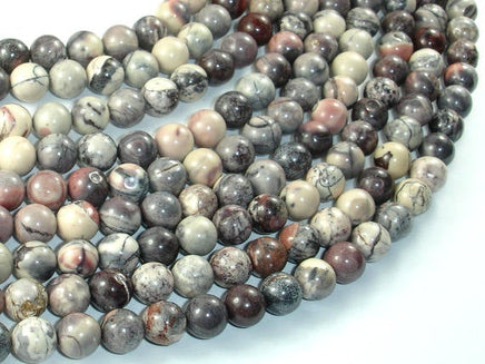 Porcelain Jasper, 8mm Round Beads-RainbowBeads