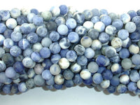 Matte Sodalite Beads, 6mm Round Beads-RainbowBeads