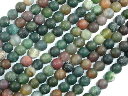 Matte Indian Agate Beads, Fancy Jasper Beads, 6mm-RainbowBeads