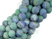 Matte Azurite Malachite Beads, 10mm Round Beads-RainbowBeads