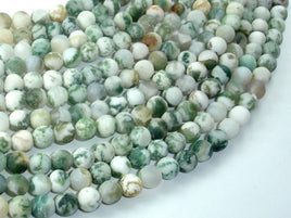 Matte Tree Agate Beads, Round, 6mm-RainbowBeads