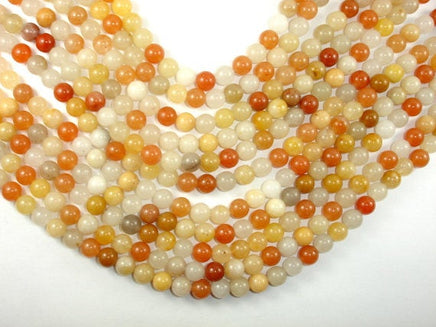 Yellow Jade Beads, 8mm (8.5mm) Round Beads-RainbowBeads