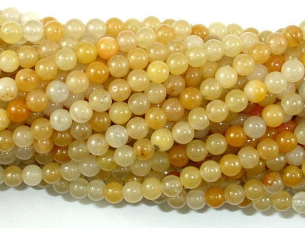 Yellow Aventurine Beads, 4mm(4.5mm) Round Beads-RainbowBeads