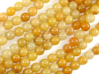 Yellow Aventurine Beads, 8mm(8.5mm) Round Beads-RainbowBeads