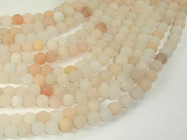 Matte Pink Aventurine Beads, 6mm Round Beads-RainbowBeads