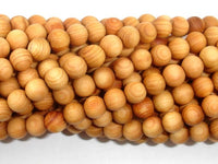 Cedar Wood Beads, Thuja Sutchuenensis, 6mm, Round-RainbowBeads