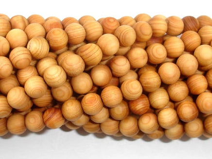 Cedar Wood Beads, Thuja Sutchuenensis, 6mm, Round-RainbowBeads